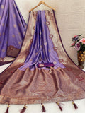 Regal  Silk Saree with Grand Zari Work -  LIGHT PURPLE