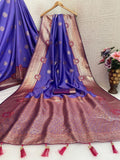 Regal  Silk Saree with Grand Zari Work -  PURPLE