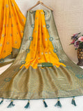 Regal  Silk Saree with Grand Zari Work -  YELLOW