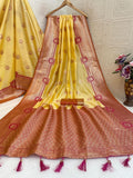 Regal  Silk Saree with Grand Zari Work -   LIGHT YELLOW