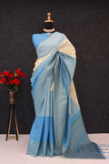 Royal Magenta & Midnight Black Heritage Silk Saree with Antique Gold Zari Border -SKY