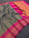 Heritage Weave Beauty Saree -GREY