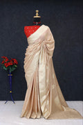 Designer Stapul Silk Saree With Rich Pallu -CREAM