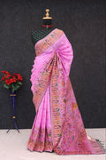 Heritage Chronicle Art Weave Saree with Intricate Traditional Narrative Border - PINK
