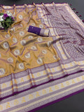 Royal Jacquard Elegance Saree with Designer Pallu -GOLDEN YELLOW