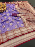 Royal Jacquard Elegance Saree with Designer Pallu - LIGHT PURPLE