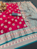 Royal Jacquard Elegance Saree with Designer Pallu - PINK
