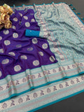 Royal Jacquard Elegance Saree with Designer Pallu - PURPLE