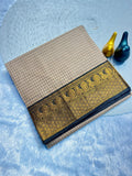 Graceful Checked Weave Saree with Traditional Woven Border - LIGHT GREY