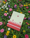 Handloom Cotton Saree with Floral Butta Work -PISTA