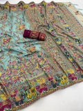 Royal Pashmina Soft Silk Elegance Saree - SEA GREEN