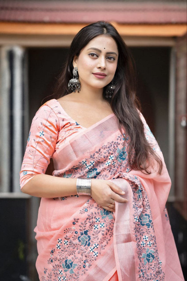 New pure georgette zari chex saree