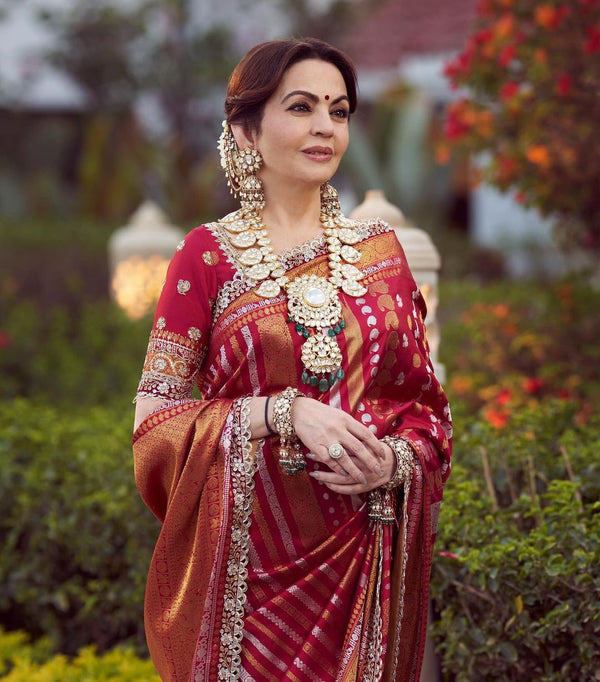 Kanjivaram Rich Pallu And Jacquard Work On All Over The Soft Silk Saree