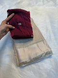 Evocative Function Wear Pure Viscose Georgette Sequence Work Blouse Fancy Designer Saree - Off White