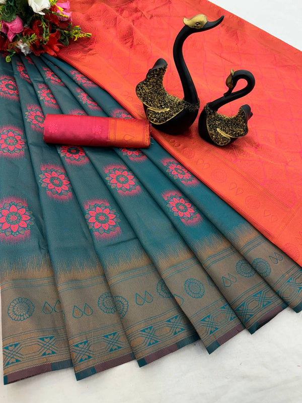 Fancy Weaving Zari Tissue Saree