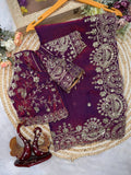 Myra Space Silk Saree - WINE