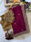 Vaidehi Rangoli Silk Saree -RANI PINK
