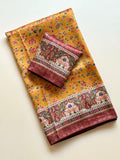 Elegant Pure Dola Jari Weaving Softy Silk Saree -YELLOW