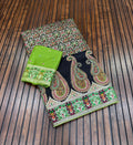 Royal Pure Pashmina Silk Kashmiri Weaving Saree - BLACK