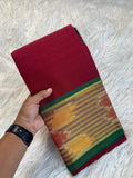 Graceful Handloom Style Cotton Silk Saree - MAROON