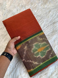 Graceful Handloom Style Cotton Silk Saree - ORANGE