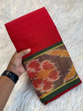Graceful Handloom Style Cotton Silk Saree - RED