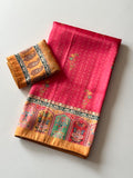 Rajwada Digital Print Saree -PINK